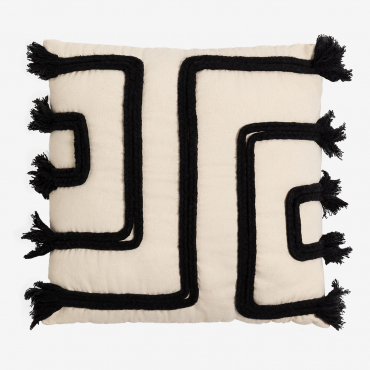 Cojín Cuadrado En Algodón (45x45 Cm) Darcy Beige Lino - Sklum