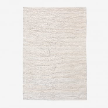 Alfombra De Exterior Rectangular 160x230 Cm En Polietileno Mariyana Blanco Gardenia - Sklum