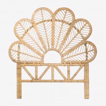 Cabecero Para Cama De 90 Cm En Ratán Caipola Marrón Natural & 90 Cm - Sklum
