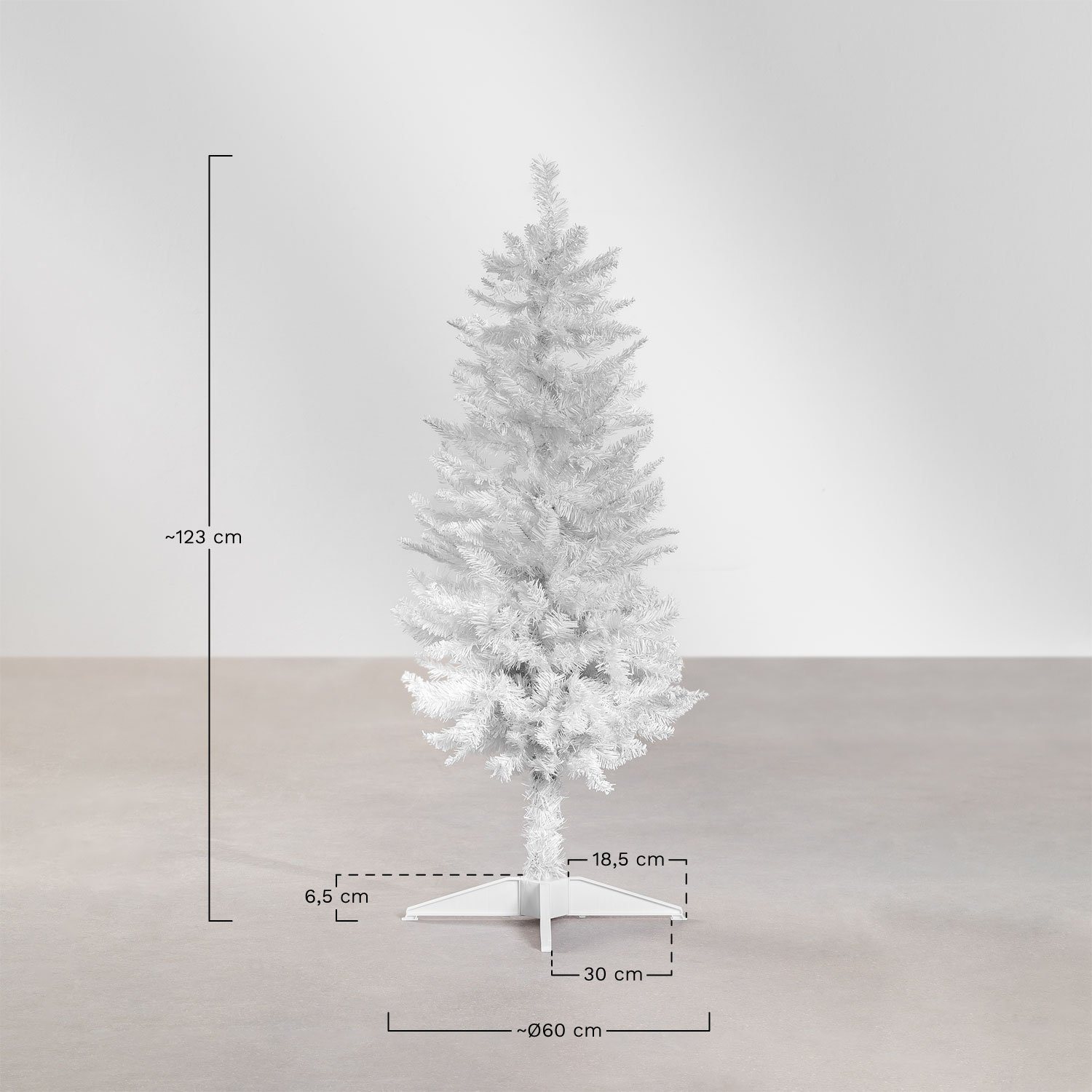 Árbol de Navidad  James , medidas