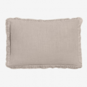 Cojin Rectangular En Algodón (30x50 Cm) Nedeliya Gris Arena - Sklum