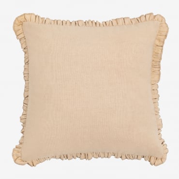 Cojín Cuadrado En Algodón (40x40 Cm) Arassu Beige Semoline - Sklum