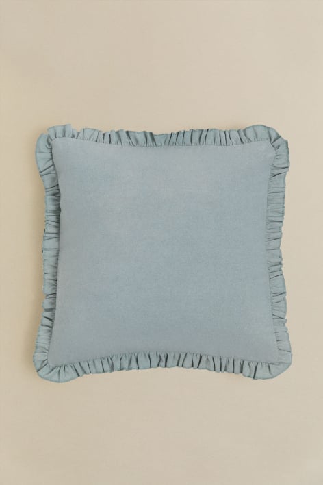 Cojín cuadrado 40x40 cm en algodón Arassu - Gris Azulado Claro