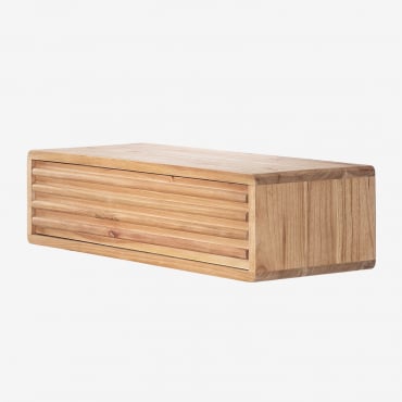 Consola Recibidor De Pared 80x30 Cm En Madera Deleyna Marrón Madera Natural - Sklum