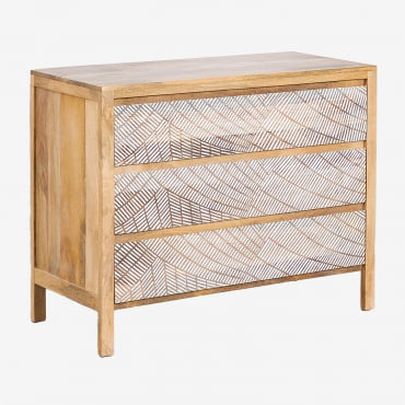 Cómoda 100x45 Cm En Madera De Mango Doreliya Madera Mango - Sklum