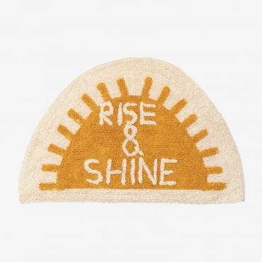 Alfombra Para Baño 55x80 Cm En Algodón Rishi Amarillo Curri - Sklum