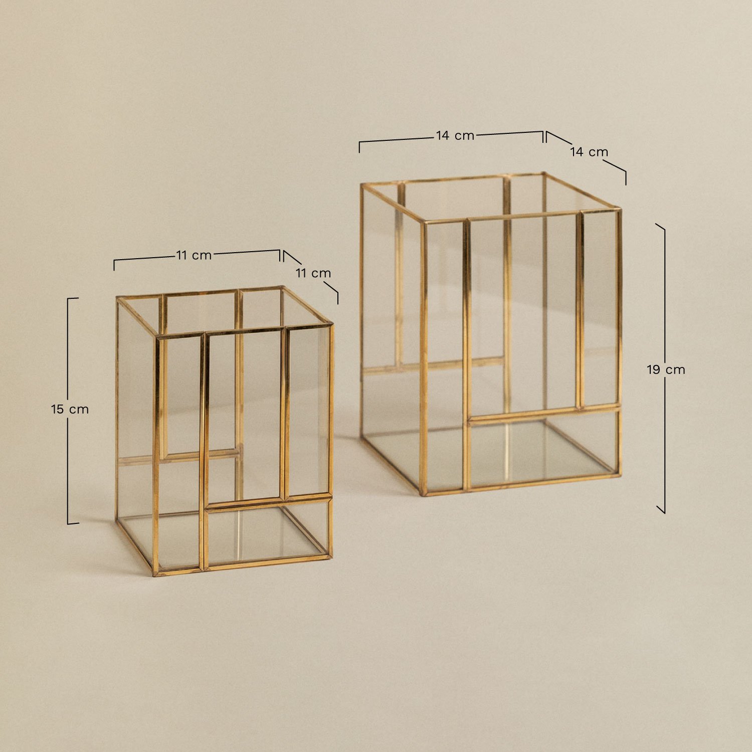 Portavelas en Vidrio Gerson  , medidas