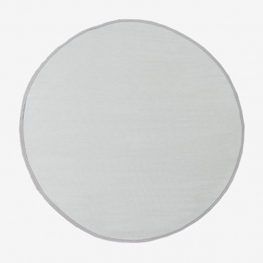 Alfombra De Exterior Redonda Ø170 Cm En Polipropileno Tanida Gris Claro - Sklum