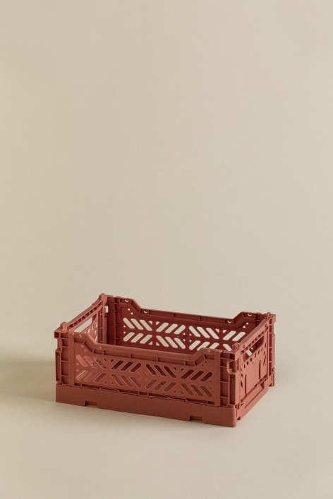 Caja plegable y apilable de plástico Doli - Terracota