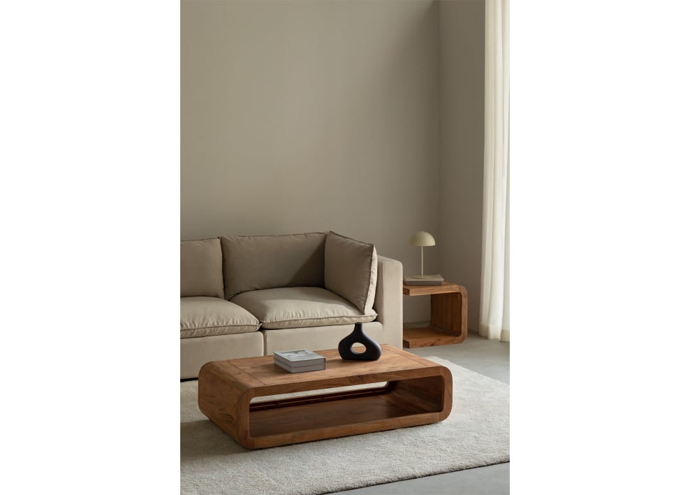 Mesa de centro rectangular 120x60 cm en madera Vacry