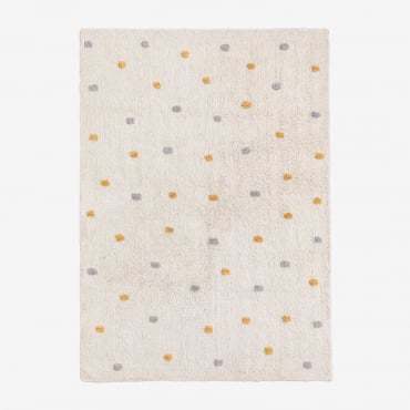 Alfombra Rectangular 125x170 Cm En Algodón Jankiel Kids Amarillo Curri - Sklum
