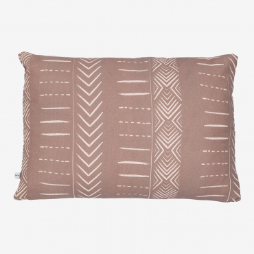 Funda Cojín Rectangular En Algodón (40x60cm) Vorax Style Marrón Moka - Sklum
