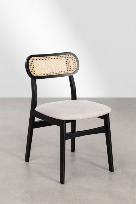 Pack de 2 sillas de comedor en madera Leivel - Negro