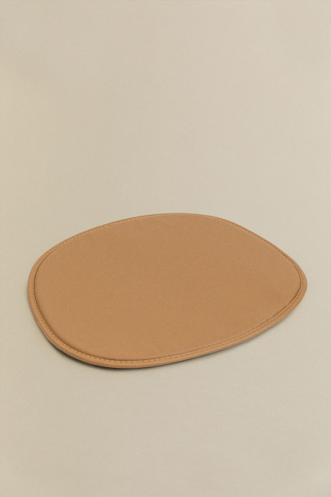 Cojín 39x34,5 cm para silla en polipiel Scand - Marrón Caramelo