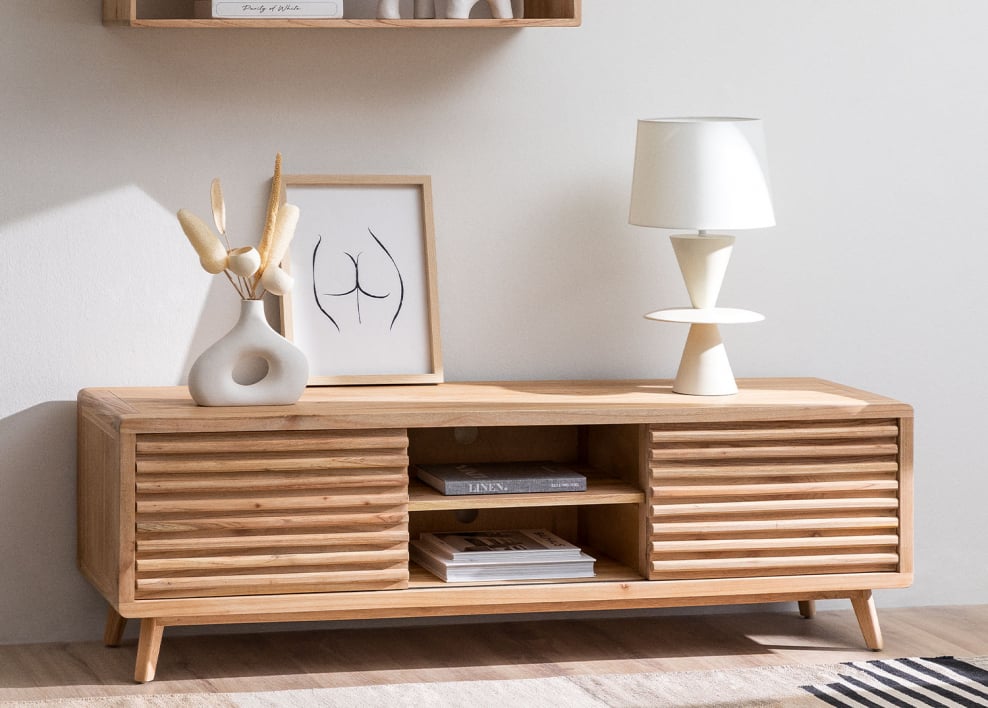 Mueble TV en madera Deleyna