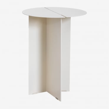 Mesa Auxiliar Redonda En Acero Gromit Ø35 Cm - Sklum