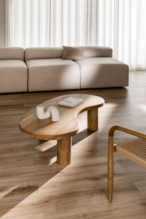 Mesa de centro en madera de mango Larabeya