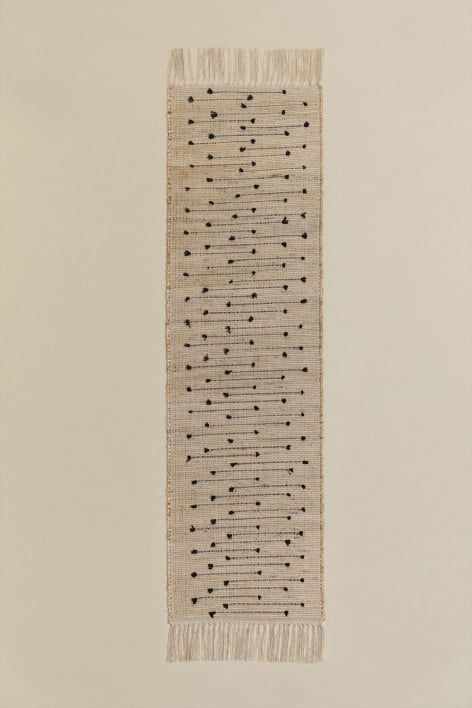 Camino de mesa 45x170 cm en algodón y yute Gozlan