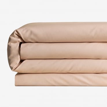 Funda Nórdica En Algodón Percal De 180 Hilos Para Cama De 90 Cm Agassi Rosa Peonia Claro & Cama 90cm (150 X 220 Cm) - Sklum