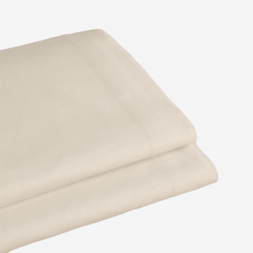Sábana Encimera En Algodón Percal De 180 Hilos Para Cama De 90 Cm Agassi Crema Cannoli & Cama 90cm (160 X 280 Cm) - Sklum