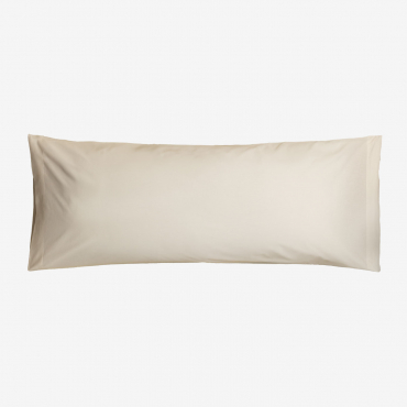 Funda De Almohada En Algodón Percal De 180 Hilos Agassi Crema Cannoli & 45 X 100 Cm - Sklum
