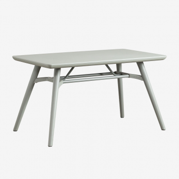 Mesa De Jardín Rectangular 135x80 Cm En Polipropileno Scand Verde Caqui - Sklum