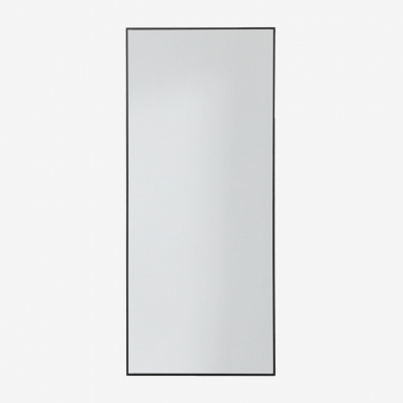 Espejo De Pared Rectangular 60x140 Cm En Aluminio Kaoze Negro - Sklum