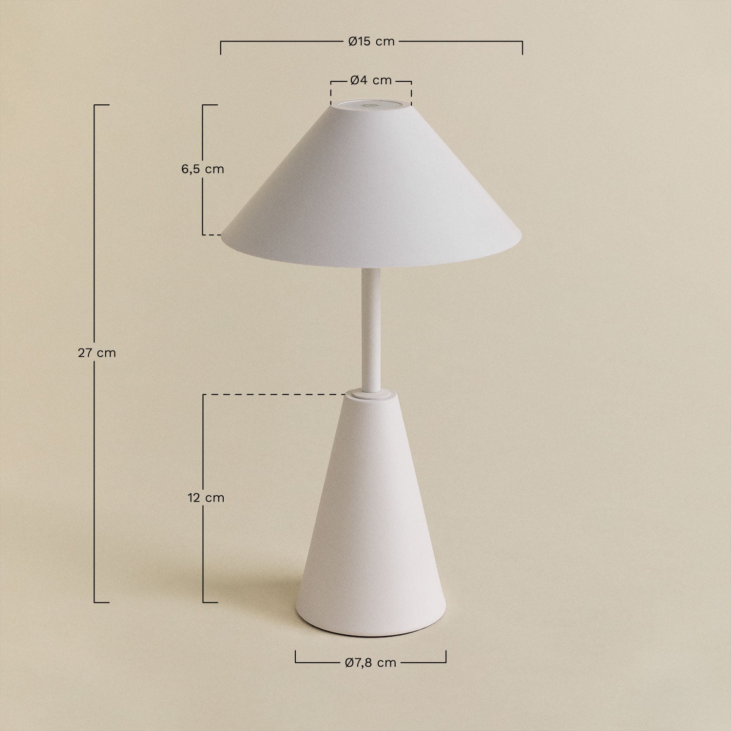 Lámpara de Mesa LED Inalámbrica Alexis      , medidas