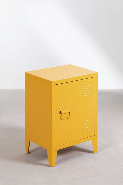 Mesa auxiliar taquilla en acero Pohpli - Amarillo Albero