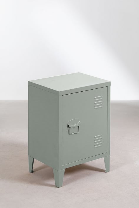 Mesa auxiliar taquilla en acero Pohpli - Verde Caqui