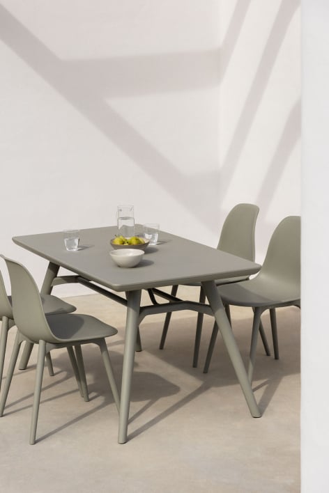 Mesa de jardín rectangular 135x80 cm en polipropileno Scand