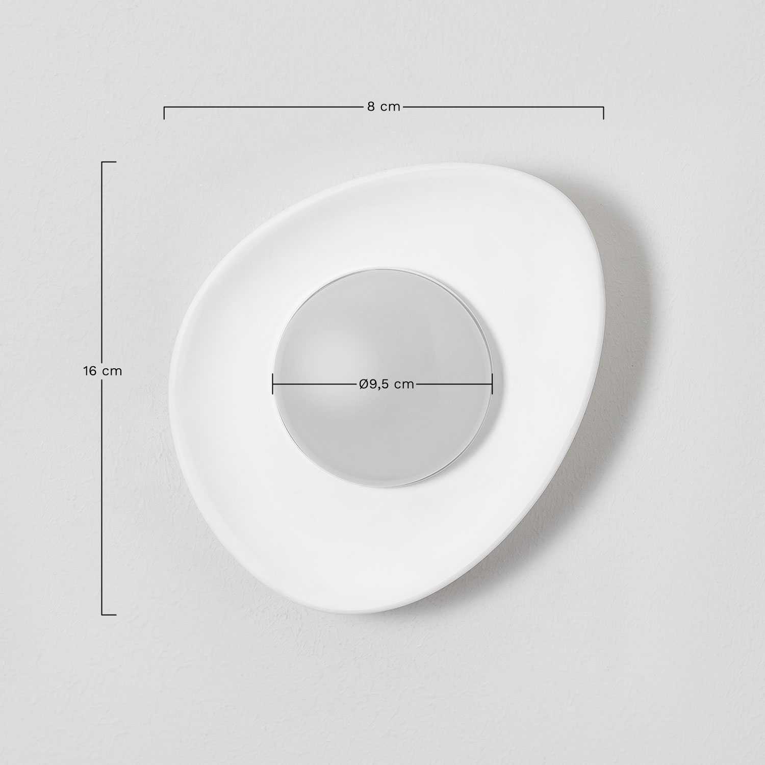 Conjunto de 3 Apliques de Pared LED en Yeso Givert, medidas