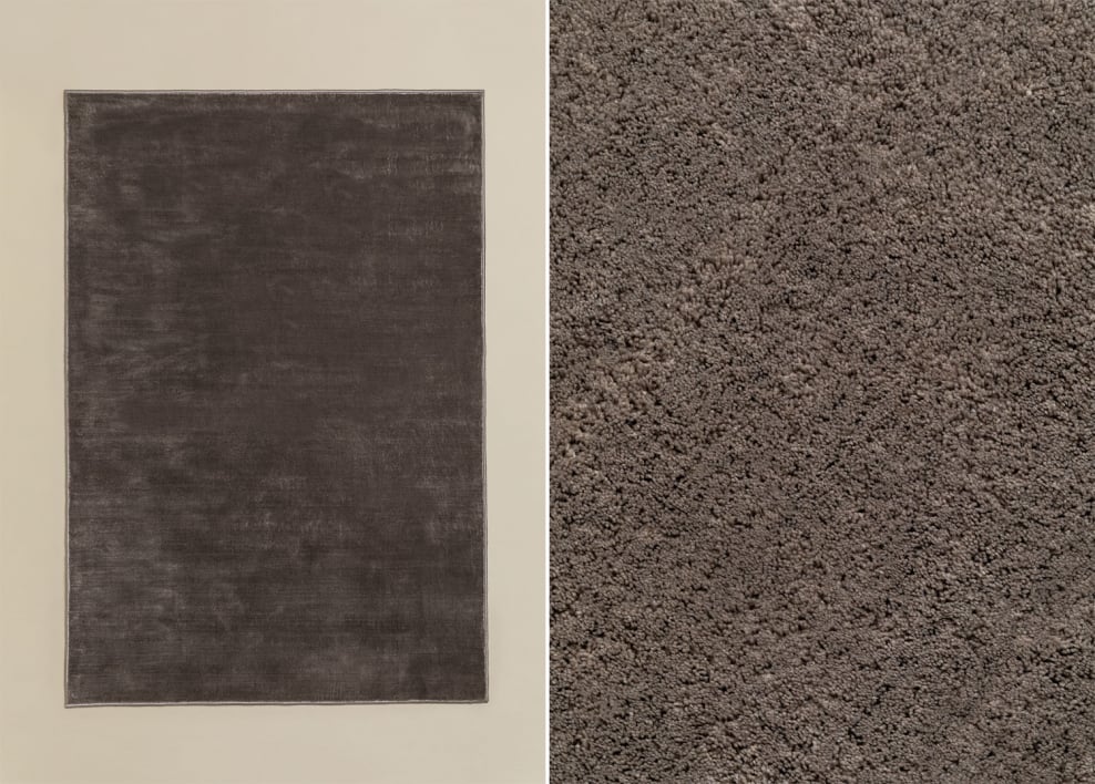 Alfombra rectangular 160x230 cm en poliéster gris army Daroca - Gris Army