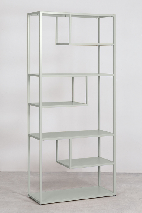 Librería 85x190 cm en acero Thura - Verde Caqui