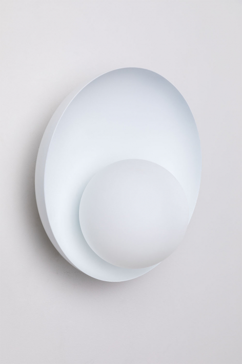 Aplique de pared en cristal y acero Guatte