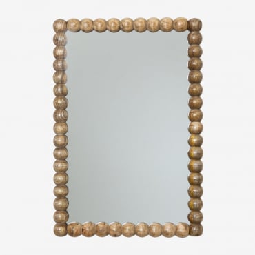 Espejo De Pared Rectangular 45x70 Cm En Madera De Mango Fearne Madera Mango - Sklum
