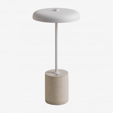 Lámpara De Mesa Led Inalámbrica Para Exterior Tamila Blanco - Sklum