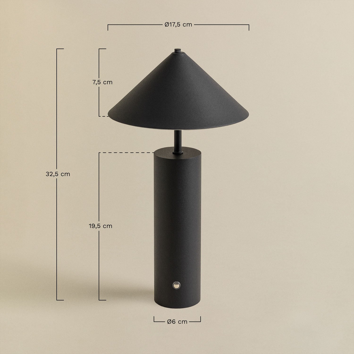 Lámpara de mesa LED inalámbrica para exterior Mayra     , medidas