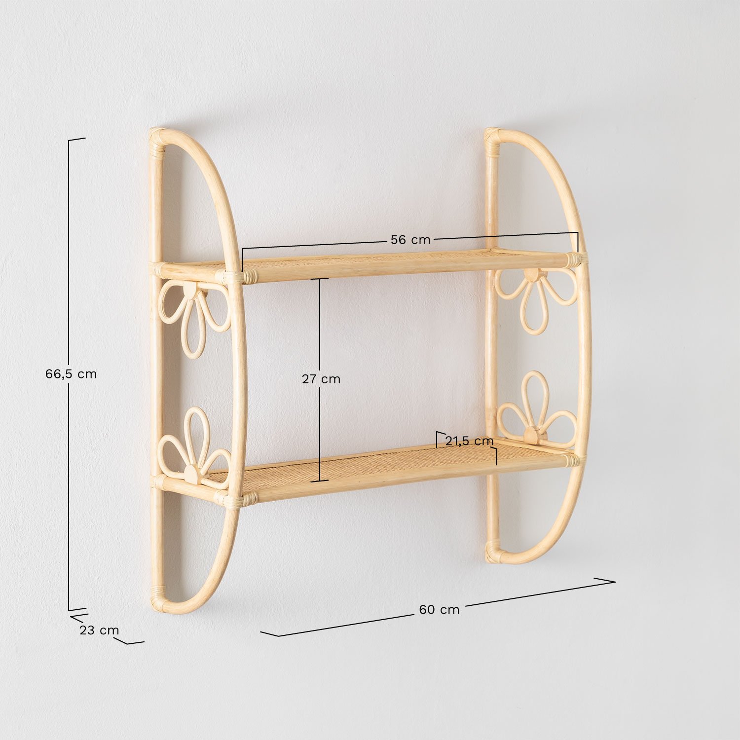 Estante de Pared en Ratán Dahlia Kids  , medidas