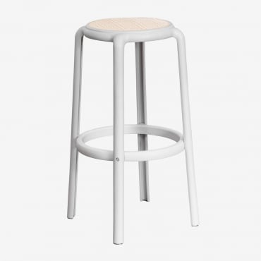 Pack De 2 Taburetes Altos De Jardín Omara Gris Claro - Sklum