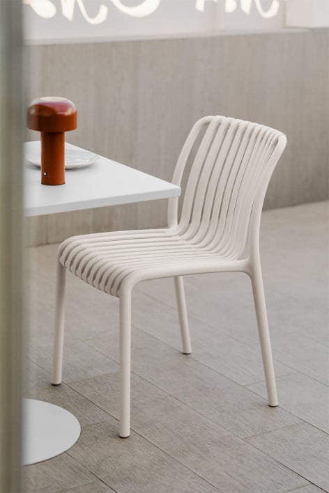 Silla de jardín apilable en polipropileno Wendell - Beige Tapioca