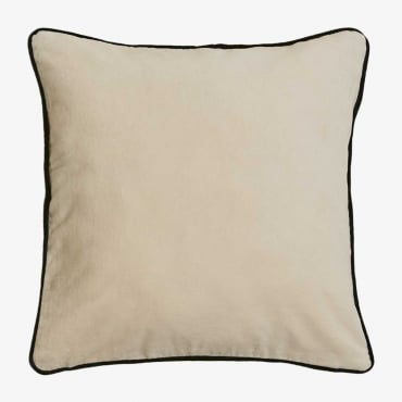 Cojín Cuadrado En Algodón (45x45 Cm) Tiaine Beige Tapioca - Sklum