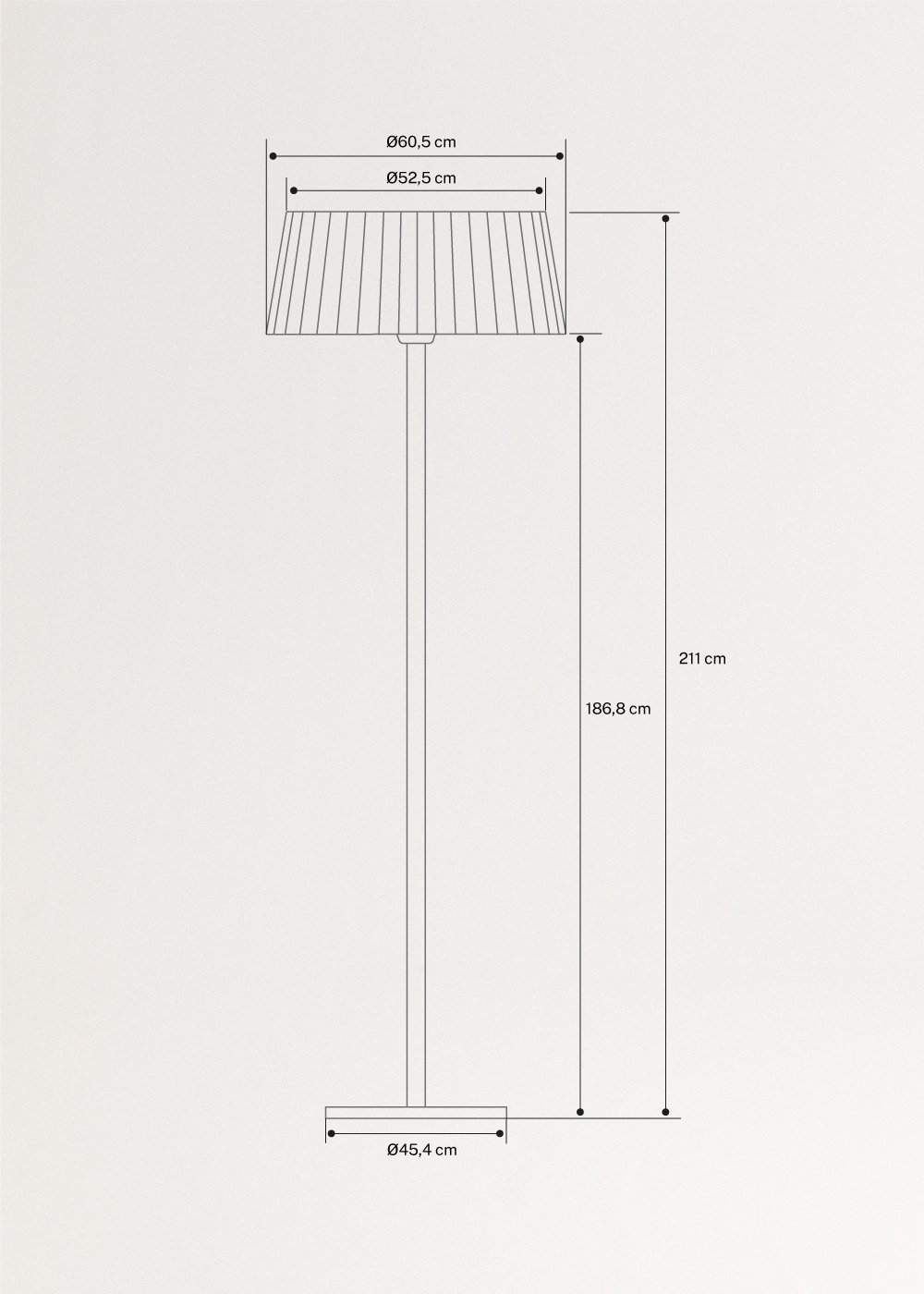 CREATE - PATIO HEATER - Estufa de infrarrojos para terrazas y exteriores, medidas
