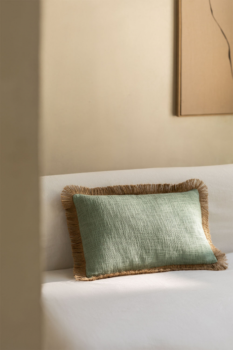 Cojín rectangular 30x50 cm en algodón Paraiba - Celadón