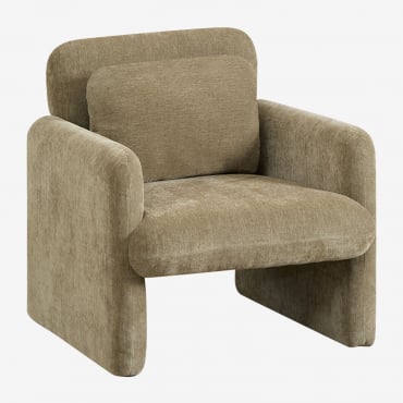 Sillón En Chenilla Jeison Chenilla Verde Salvia - Sklum