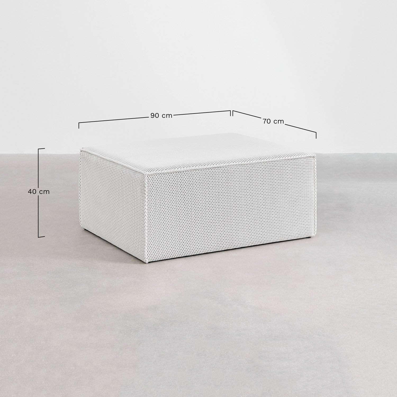 Puff Crespol, medidas