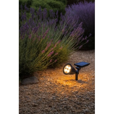 Foco Led Solar De Exterior En Aluminio Rozi Blanco Cálido - Sklum