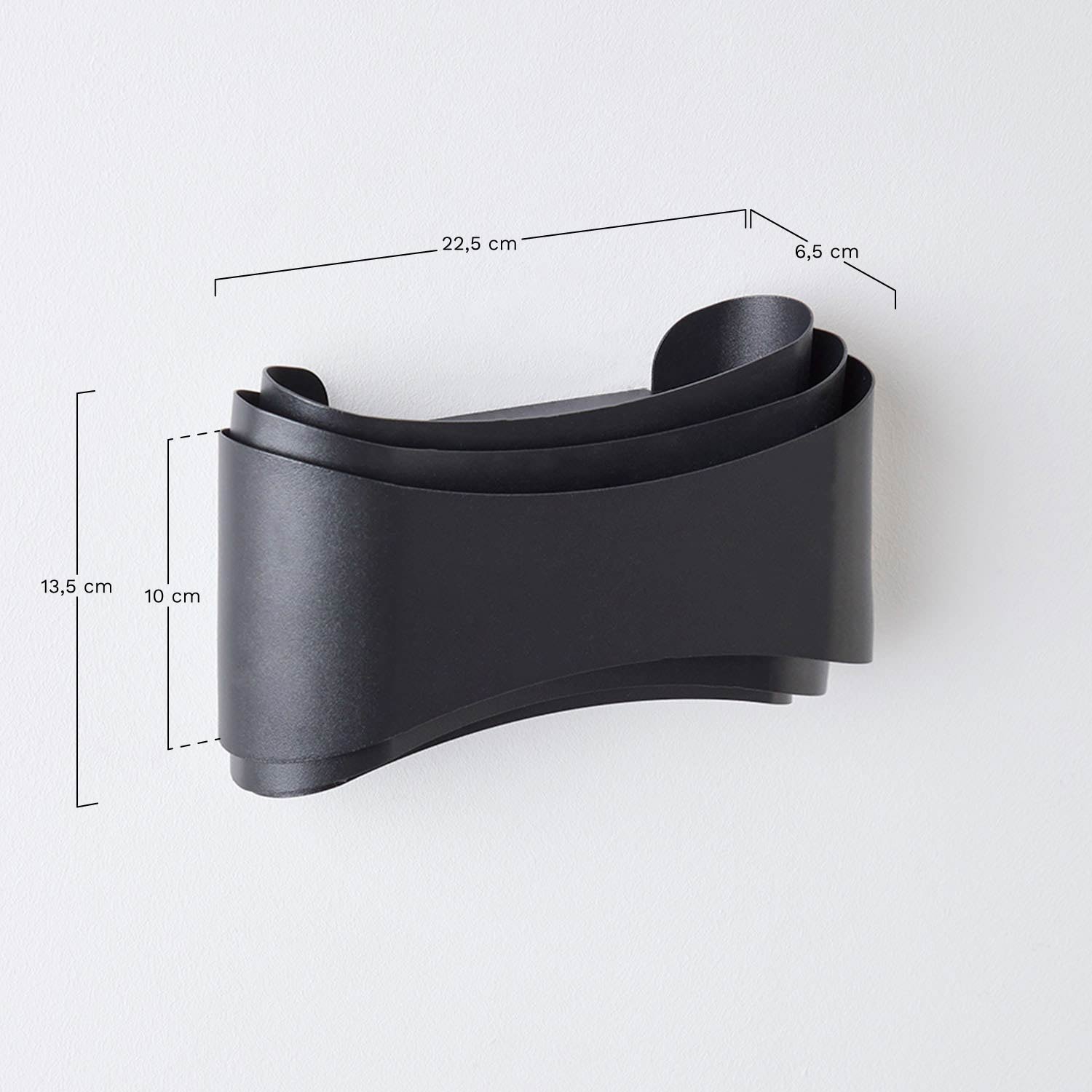 Aplique de pared LED para exterior en aluminio Harnet , medidas