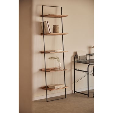 Estantería de pared en madera de mango y metal Tyrp