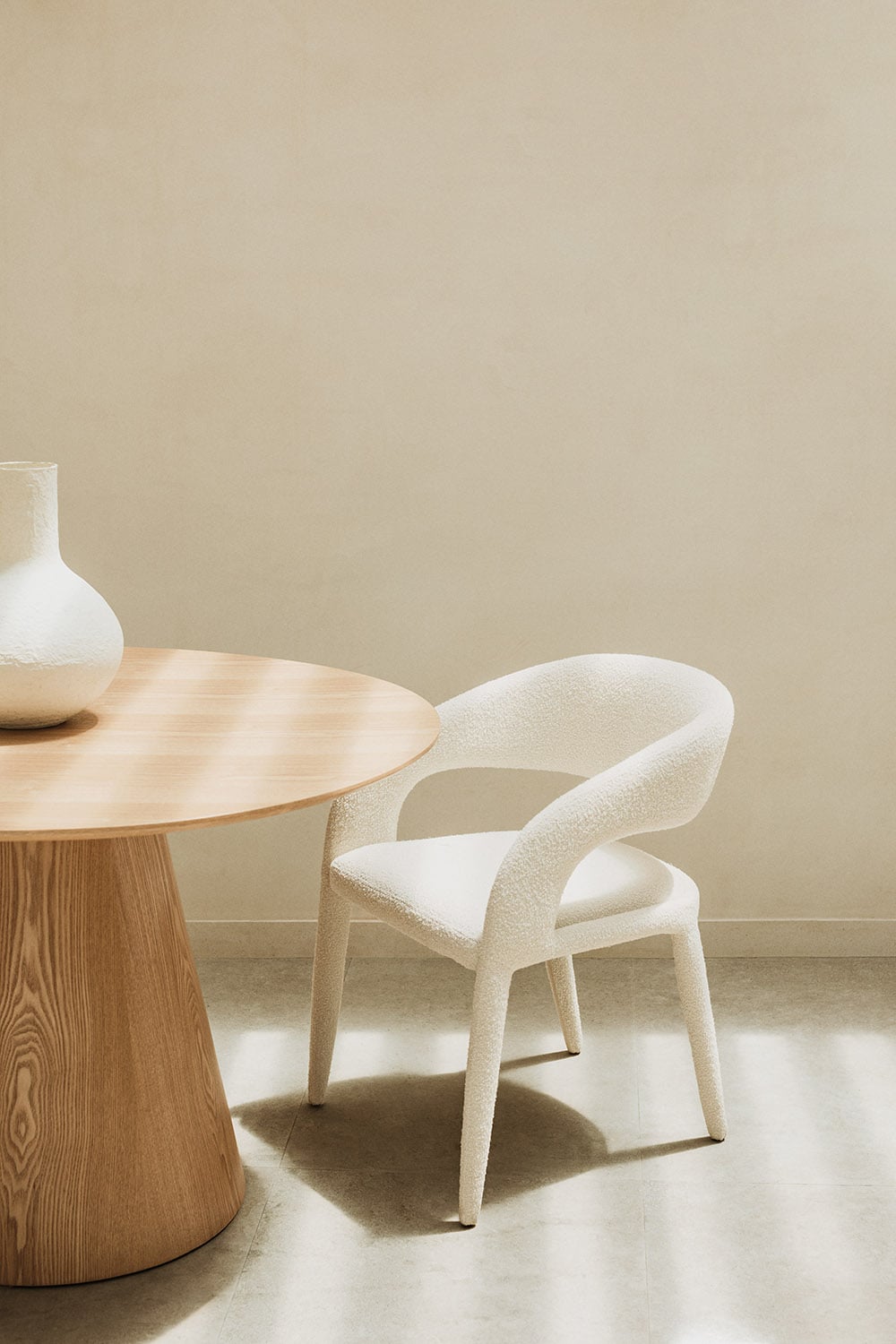 silla comedor blanca borreguito, silla diseño escandinavo